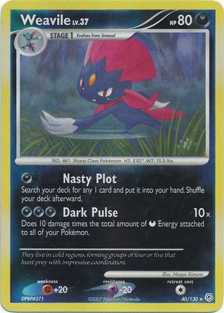 Weavile - 40/130 - Reverse Holo - EN Weavile - 40/130 - Reverse Holo - EN