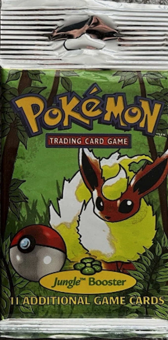 Pokémon Jungle Long Crimp Base Set Booster Sealed - 1 Random - EN