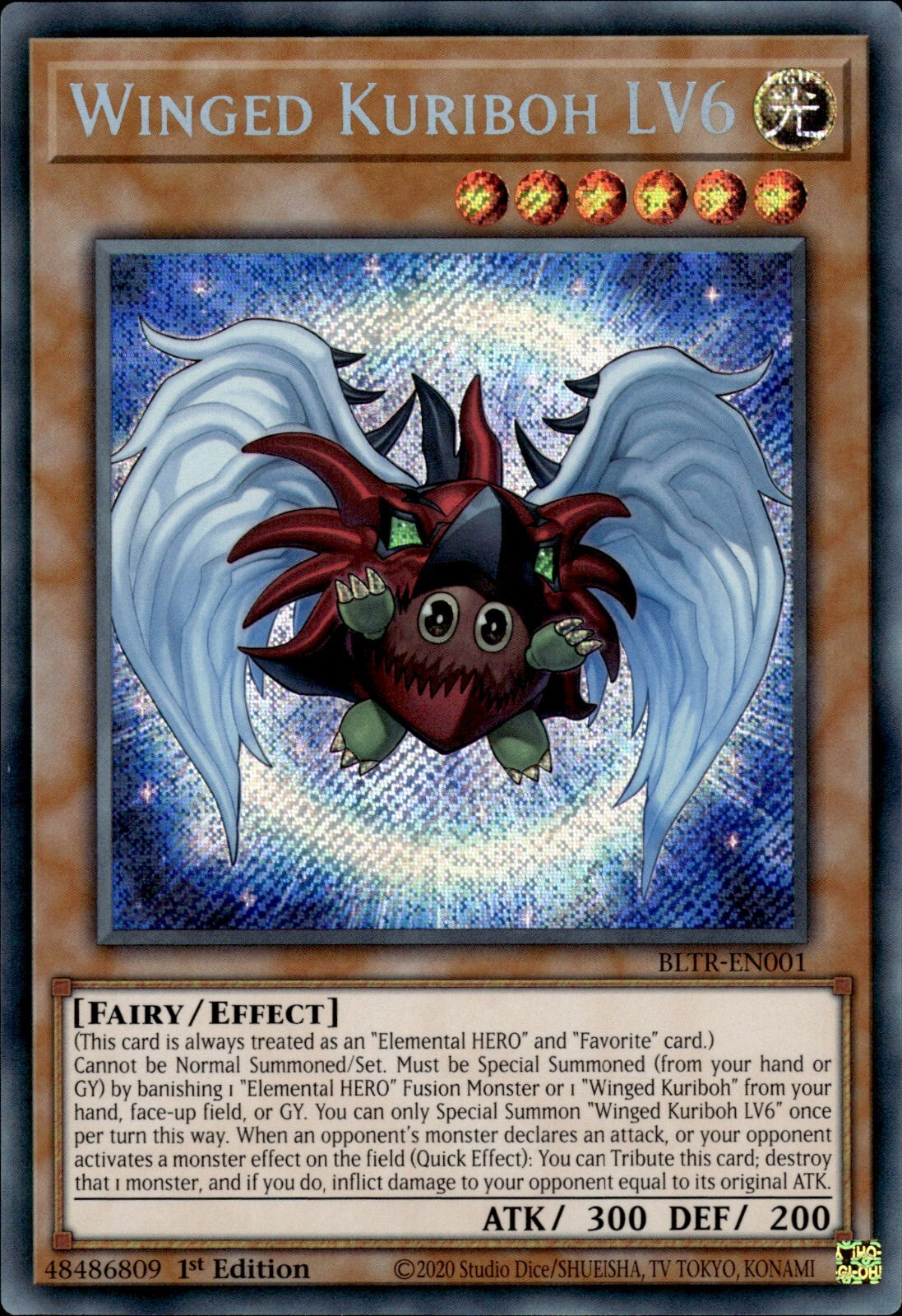 Geflügelter Kuriboh LV6 - BLTR-001 - Quarter Century Secret Rare - 1. Auflage Geflügelter Kuriboh LV6 - BLTR-001 - Quarter Century Secret Rare - 1. Auflage