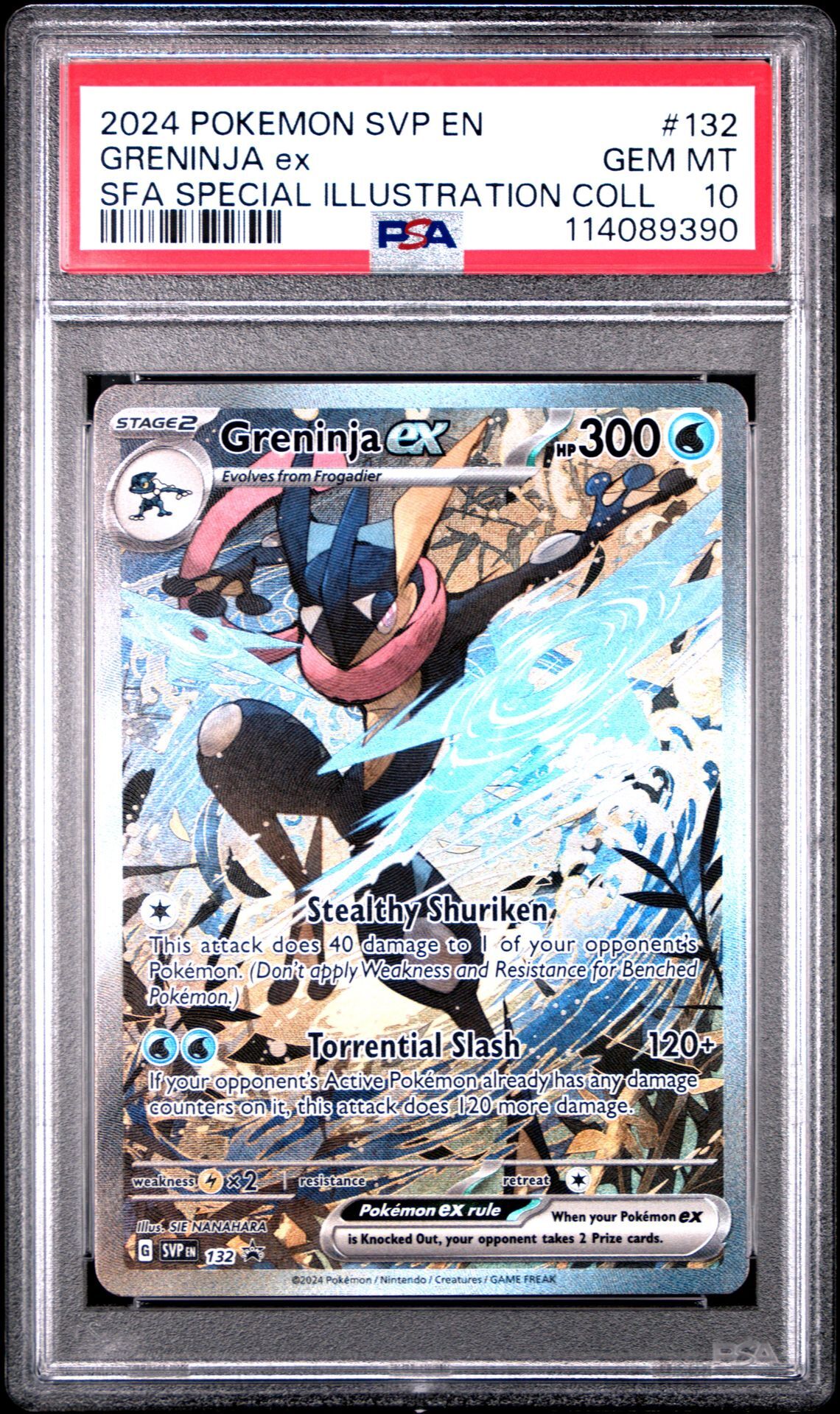 2024 POKEMON SVP EN-SV BLACK STAR PROMO 132 GRENINJA EX SHROUDED FABLE SPECIAL ILLUSTRATION COLLECTION - PSA 10 GEM-MT - Pokémon 2024 POKEMON SVP EN-SV BLACK STAR PROMO 132 GRENINJA EX SHROUDED FABLE SPECIAL ILLUSTRATION COLLECTION - PSA 10 GEM-MT - Pokémon