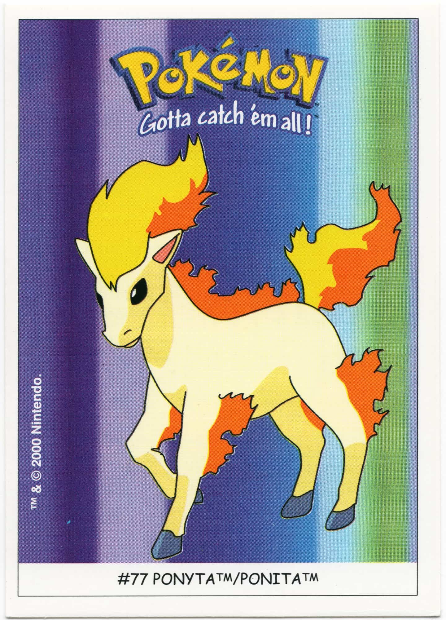 ponyta-77-pokemon-dunkin-boomer-sticker-near-mint-min Ponyta #77 - Pokémon Dunkin Boomer Sticker - Near Mint