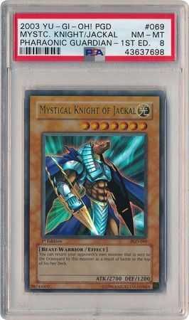 mystical-knight-of-jackal-pgd-069-psa-nm-mt-8-ultra-rare-1st-ed-pgd-7698-yu-gi-oh Mystical Knight of Jackal - PGD-069 - PSA NM-MT 8 - Ultra Rare 1st Ed (PGD) 7698 - Yu-Gi-Oh!