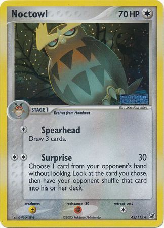 Noctowl - 43/115 - Reverse Holo - EN Noctowl - 43/115 - Reverse Holo - EN
