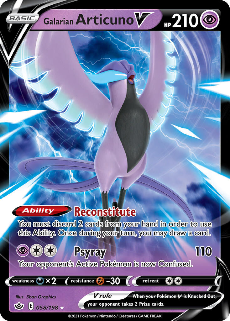 Galarian Articuno V - 058/198 - EN Galarian Articuno V - 058/198 - EN