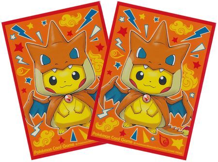 Pokemon Center 2017 Poncho-Wearing Pikachu Mega Charizard (Orange) 64ct Sleeves Pokemon Center 2017 Poncho-Wearing Pikachu Mega Charizard (Orange) 64ct Sleeves