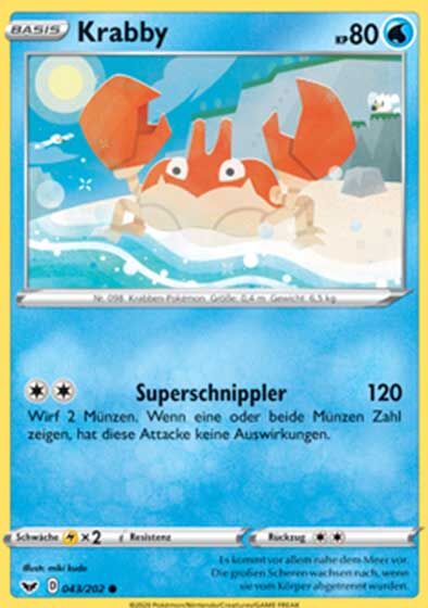 Krabby 043/202 - Pokémon TCG