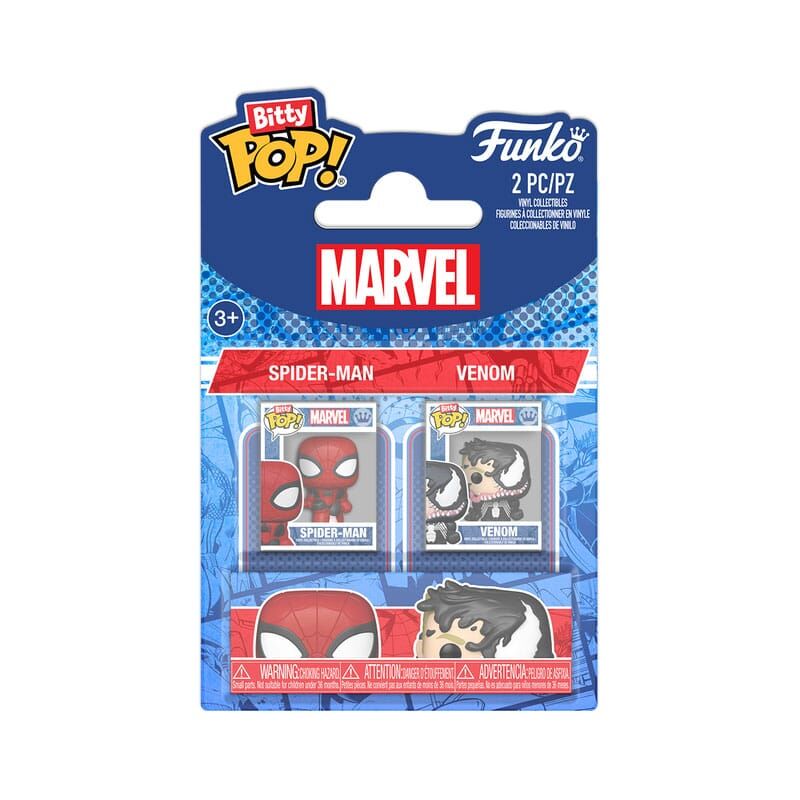 Spider-Man Bitty POP! Vinyl Figur 2er-Pack - Spider-Man & Venom - 2,5 cm 