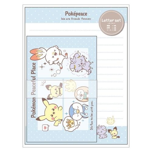 Pokémon Peaceful Place Letter Set Blue