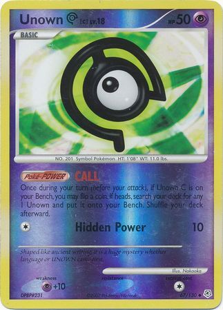 Unown C - 67/130 - Reverse Holo - EN Unown C - 67/130 - Reverse Holo - EN
