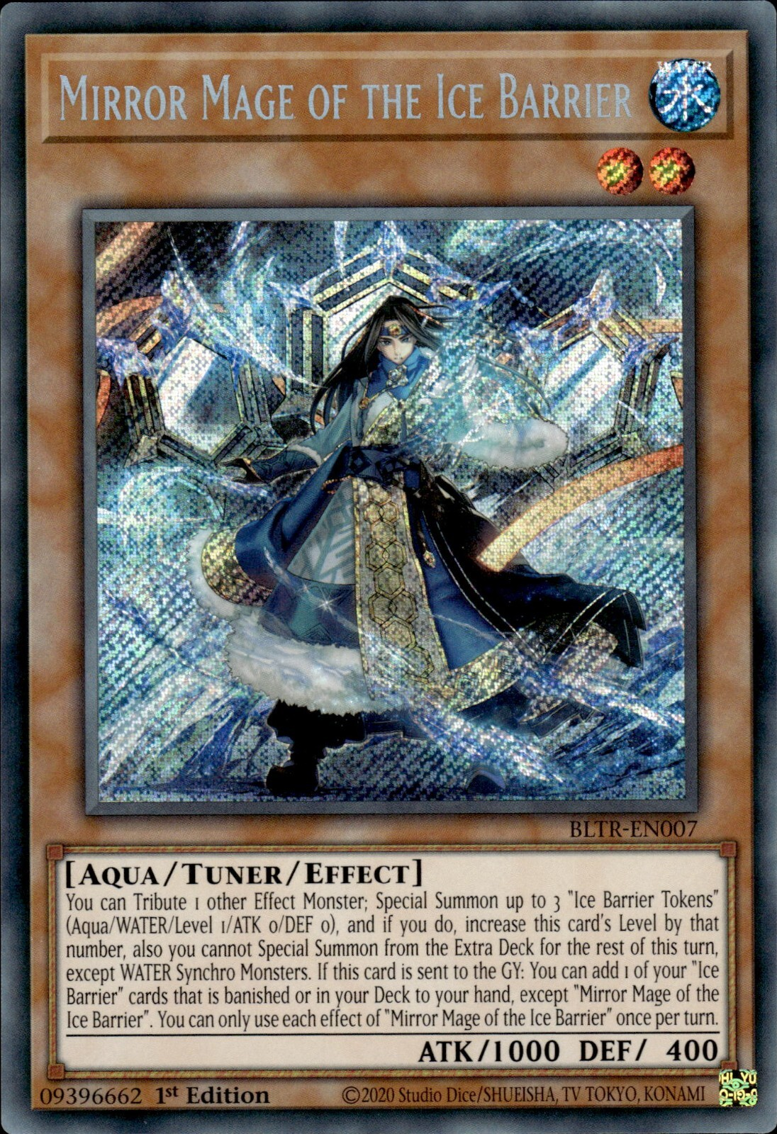 Spiegelmagier der Eisbarriere - BLTR-007 - Secret Rare - 1. Auflage Spiegelmagier der Eisbarriere - BLTR-007 - Secret Rare - 1. Auflage