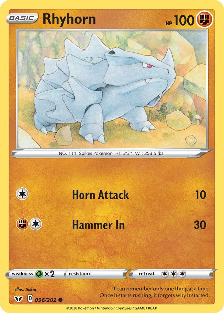 Rhyhorn - 096/202 - EN Rhyhorn - 096/202 - EN