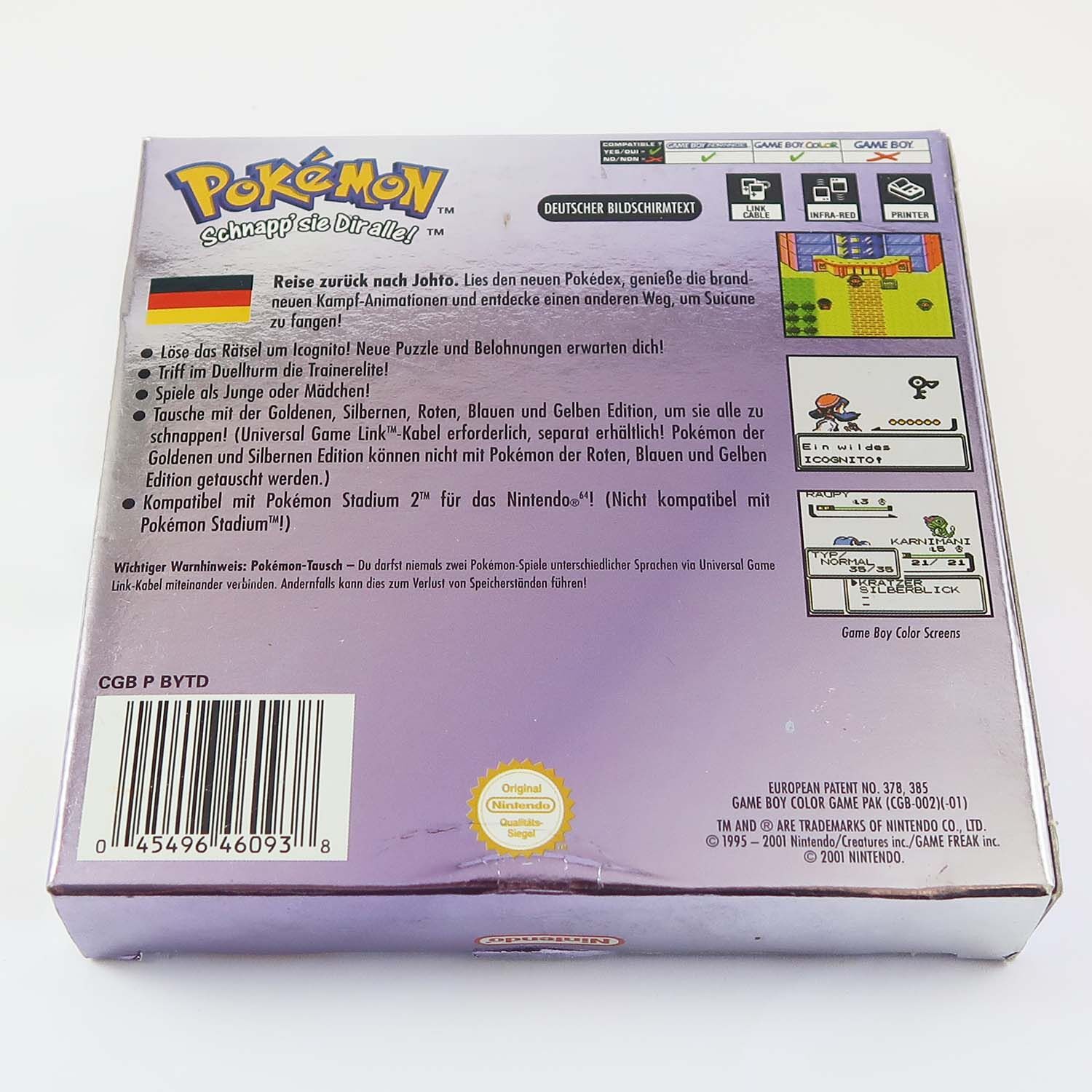 Pokémon Kristall Edition (mit OVP) - Game Boy Color