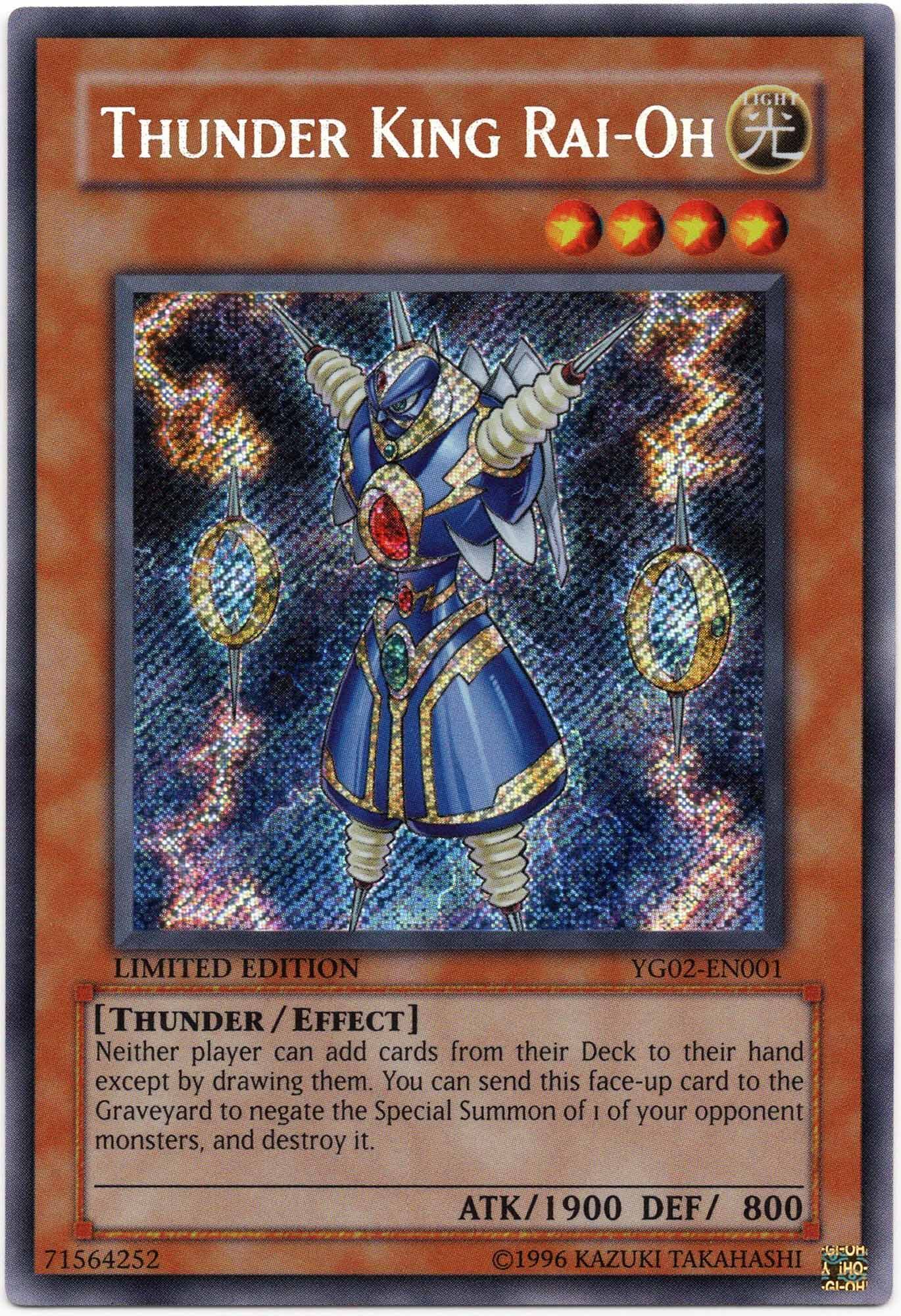Thunder King Rai-Oh - YG02-EN001 - Secret Rare - Limited Edition (Moderately Played)