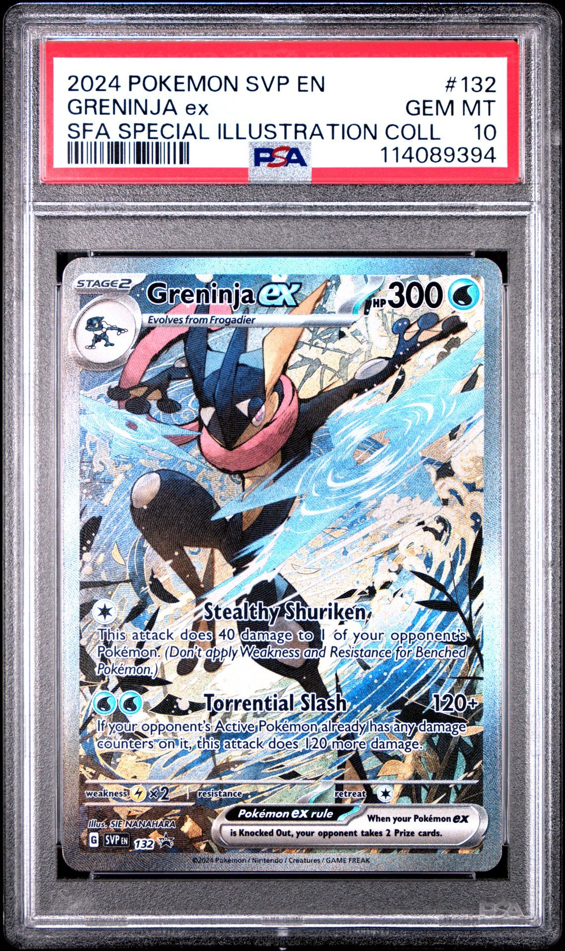 2024 POKEMON SVP EN-SV BLACK STAR PROMO 132 GRENINJA EX SHROUDED FABLE SPECIAL ILLUSTRATION COLLECTION - PSA 10 GEM-MT - Pokémon 2024 POKEMON SVP EN-SV BLACK STAR PROMO 132 GRENINJA EX SHROUDED FABLE SPECIAL ILLUSTRATION COLLECTION - PSA 10 GEM-MT - Pokémon