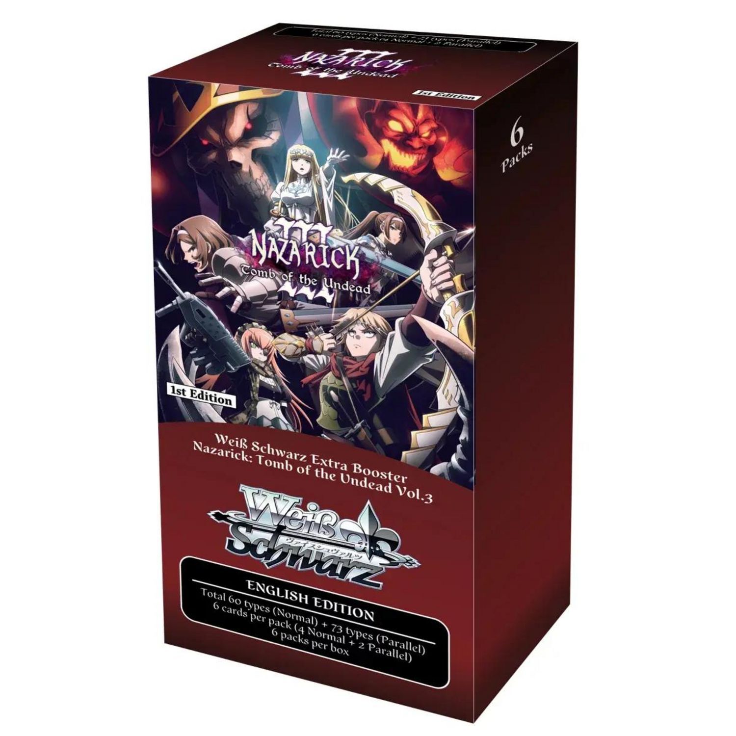 Nazarick: Tomb of the Undead Vol.3 Extra Booster Display (6 packs) - Weiss Schwarz TCG - EN Nazarick: Tomb of the Undead Vol.3 Extra Booster Display (6 packs) - Weiss Schwarz TCG - EN