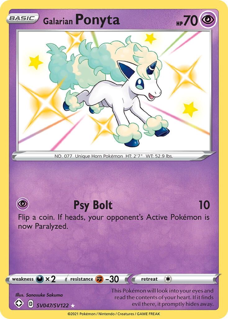 Galarian Ponyta - SV047/SV122 - EN Galarian Ponyta - SV047/SV122 - EN