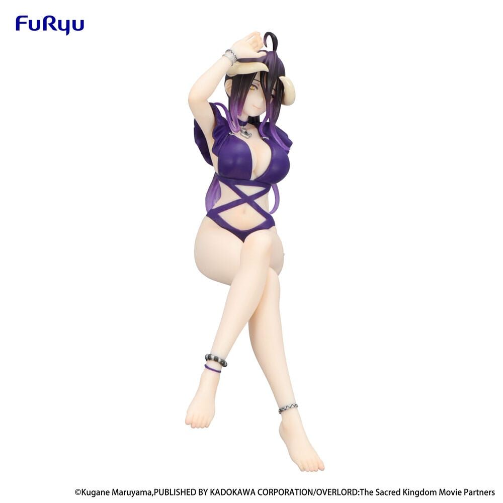 Overlord Noodle Stopper PVC Statue Albedo Swimsuit Dark Purple Color Ver. - 16 cm