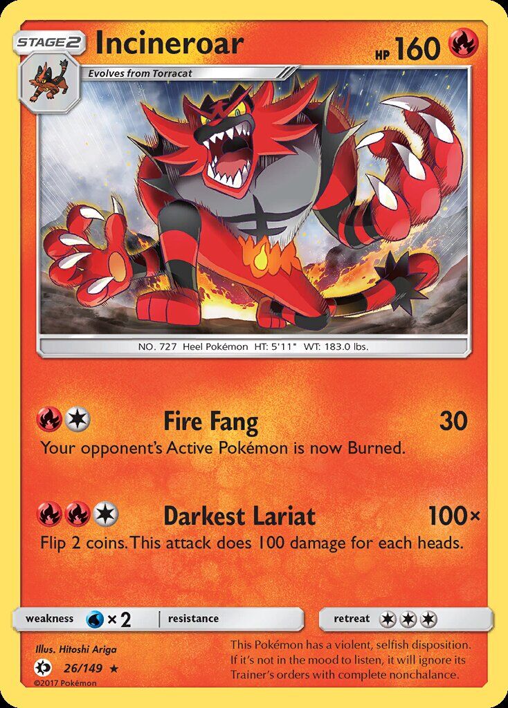 Incineroar - 26/149 - EN Incineroar - 26/149 - EN