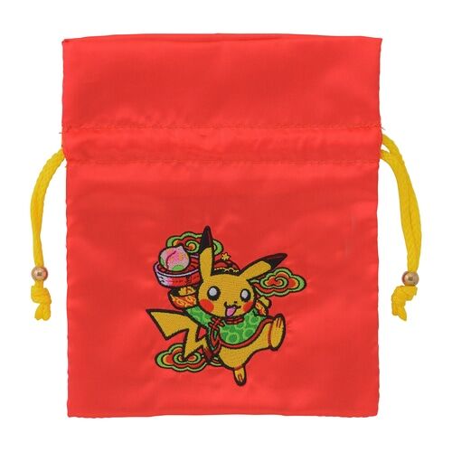 Pokémon Satin Purse Pikachu Hotel Raikou - Rot