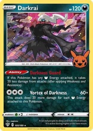 darkrai-105-172-holo-rare-pokemon-tcg-near-mint-en Darkrai - 105/189 - Holo Rare - Pokémon TCG - Near Mint - EN