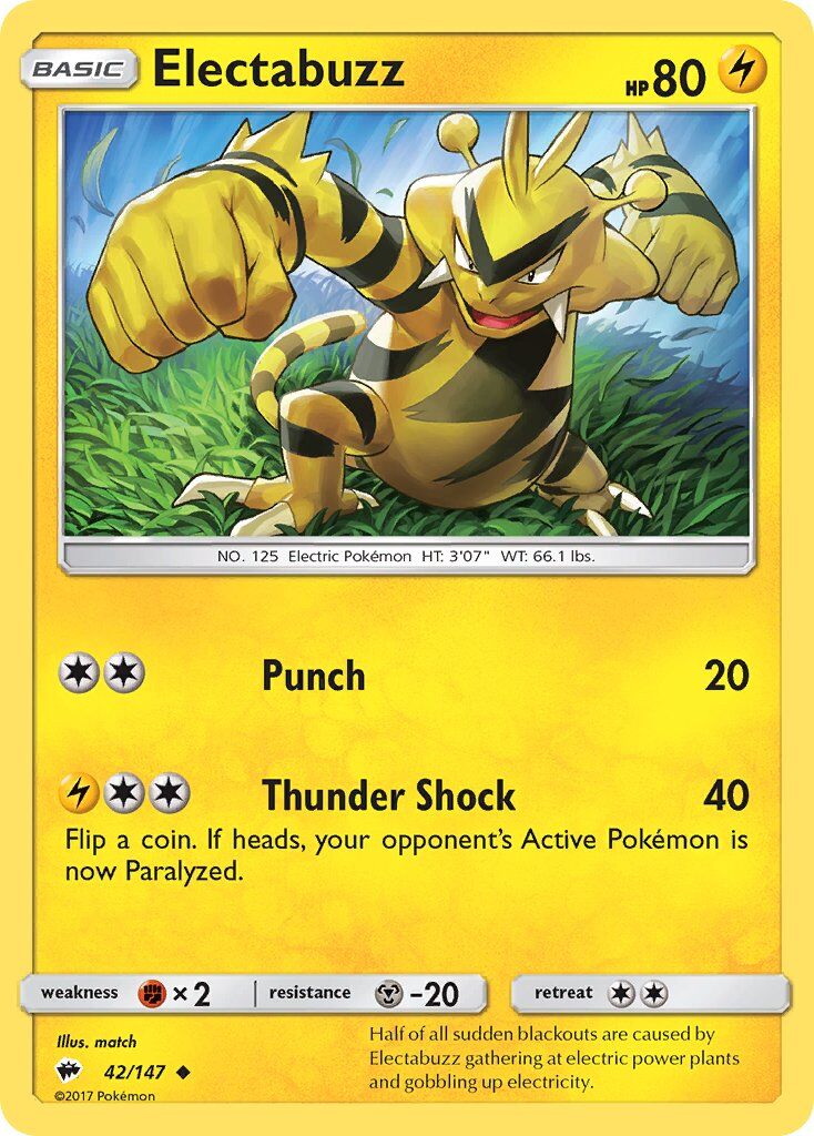 Electabuzz - 42/147 - Pokémon TCG - Lightly Played - EN