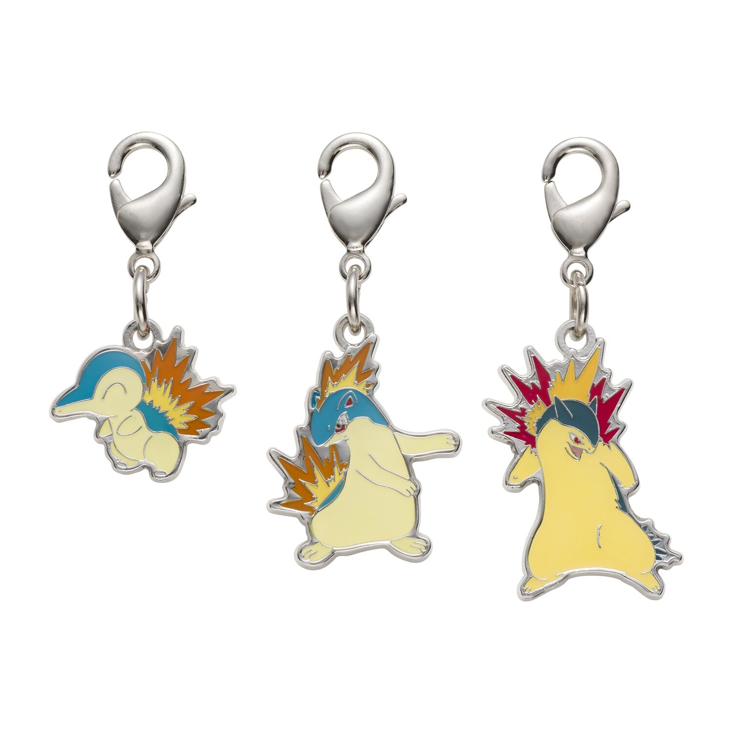 Pokemon Center - Cyndaquil, Quilava, Typhlosion Schlüsselanhänger - 3 Stück Pokemon Center - Cyndaquil, Quilava, Typhlosion Schlüsselanhänger - 3 Stück