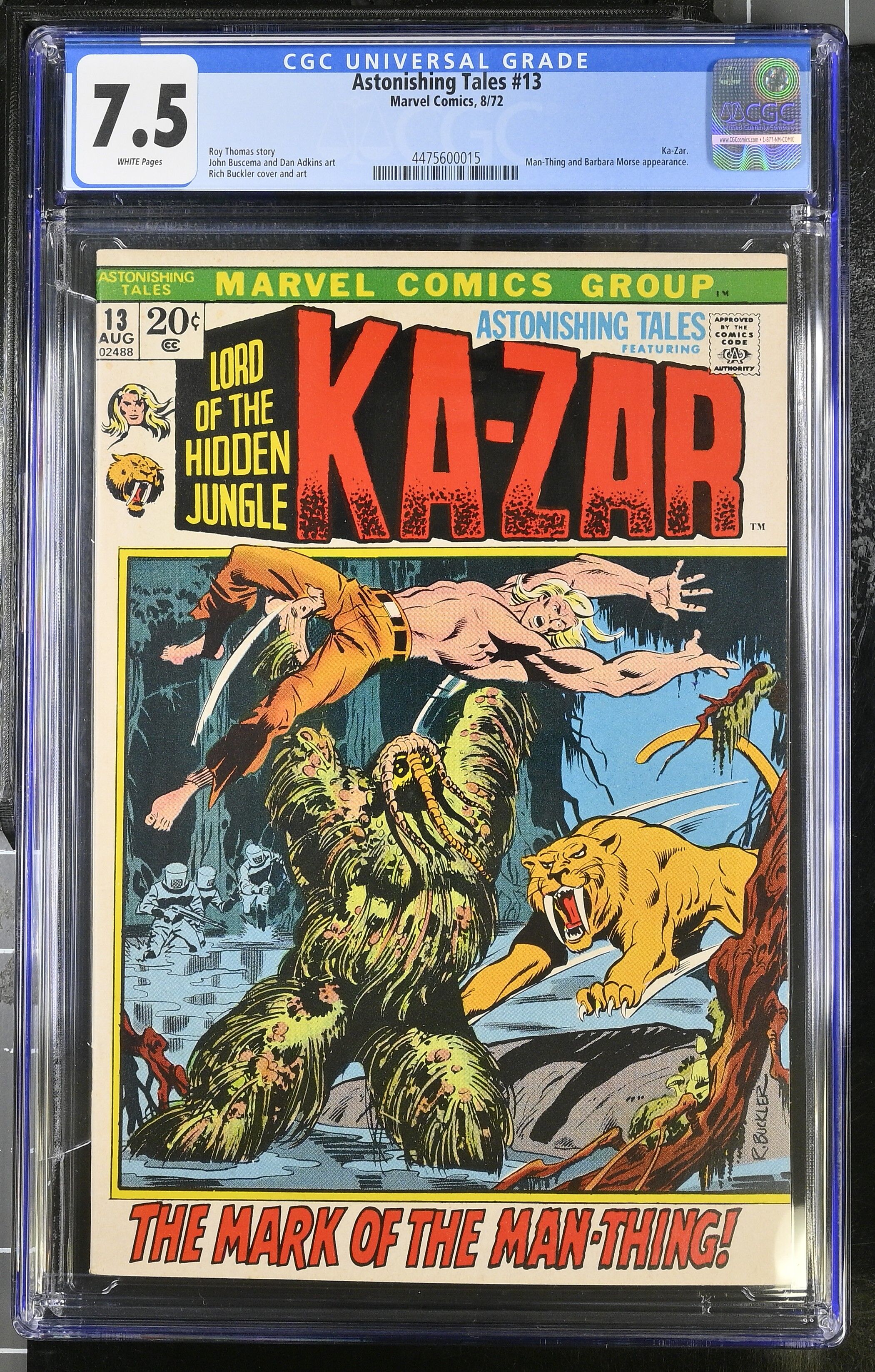 Astonishing Tales #13 CGC 7.5 Astonishing Tales #13 CGC 7.5