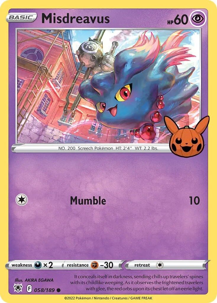 misdreavus-058-172-pokemon-tcg-near-mint-en Misdreavus - 058/189 - Pokémon TCG - Near Mint - EN