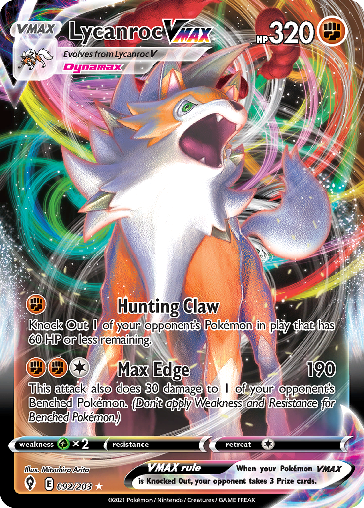 Lycanroc VMAX - 092/203 - EN Lycanroc VMAX - 092/203 - EN