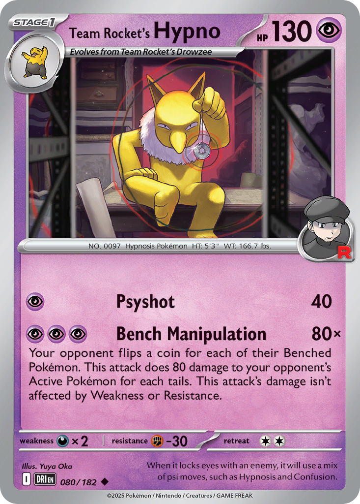 Team Rocket’s Hypno - 080/182 - EN