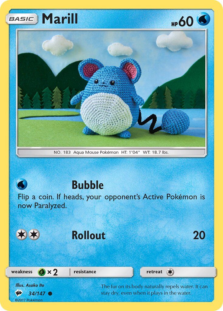 marill-34-147-pokemon-tcg-lightly-played-en Marill - 34/147 - Pokémon TCG - Lightly Played - EN