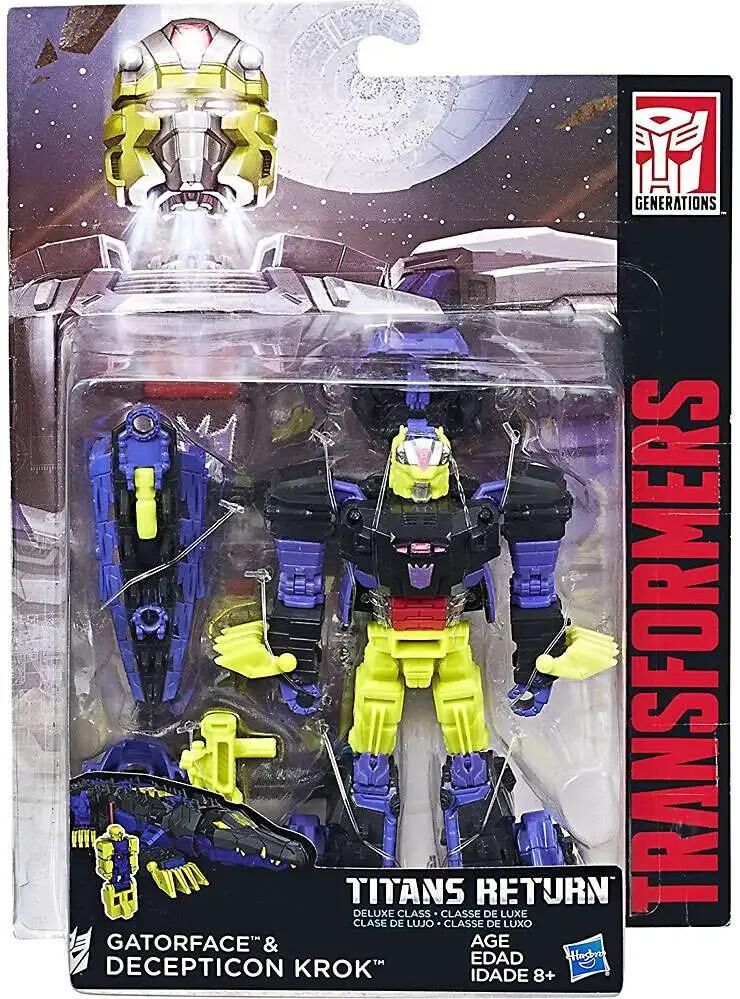 Transformers Generations Titans Return Gatorface & Decepticon Krok Deluxe Action Figure
