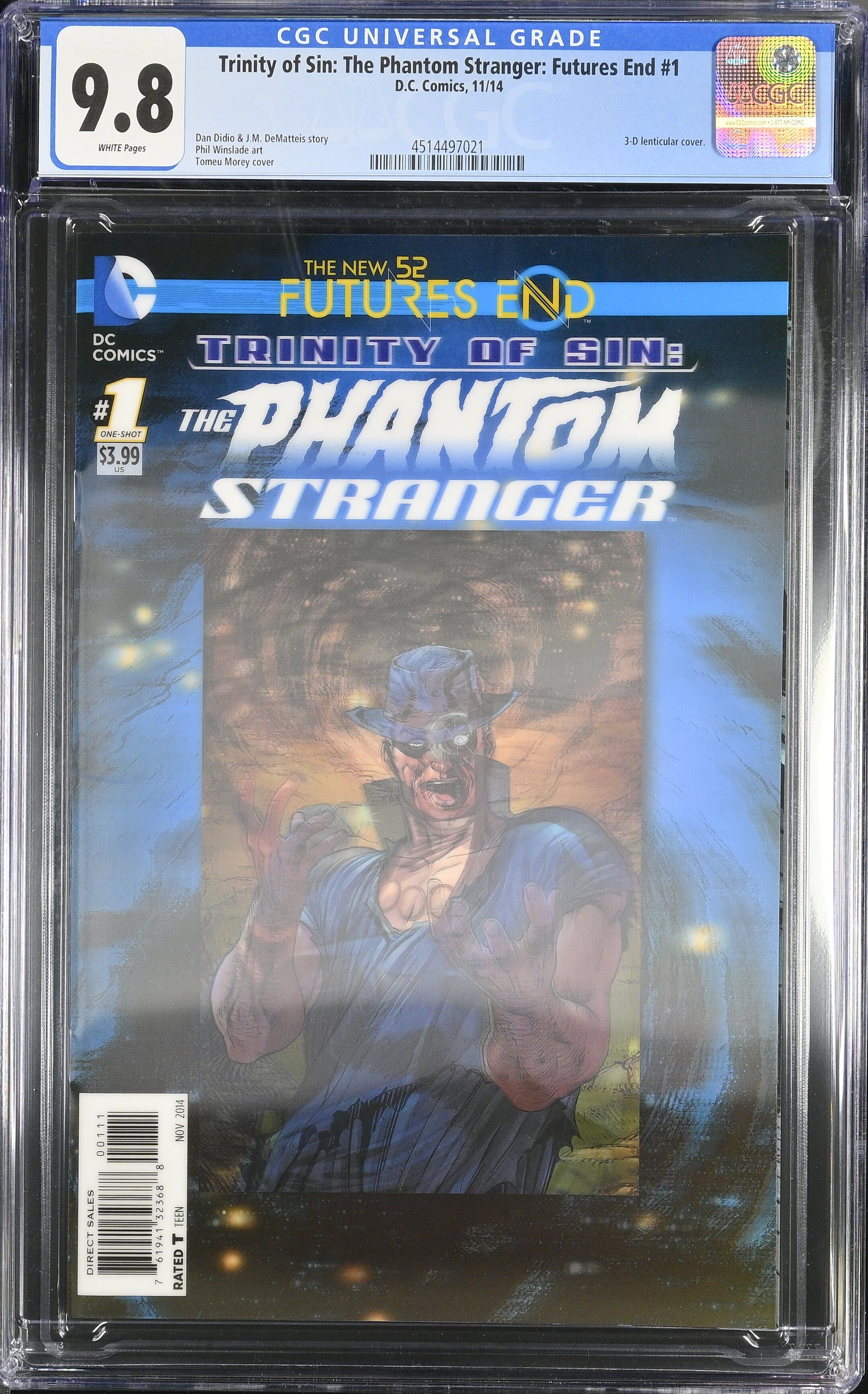 Trinity of Sin: The Phantom Stranger: Futures End #1 CGC 9.8 3D Lenticular Cover Trinity of Sin: The Phantom Stranger: Futures End #1 CGC 9.8 3D Lenticular Cover