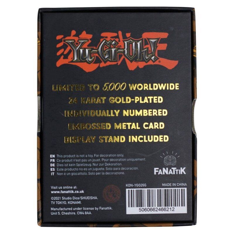 Yu-Gi-Oh! Exodia the Forbidden One 24k Gold Plated Limited Edition Card