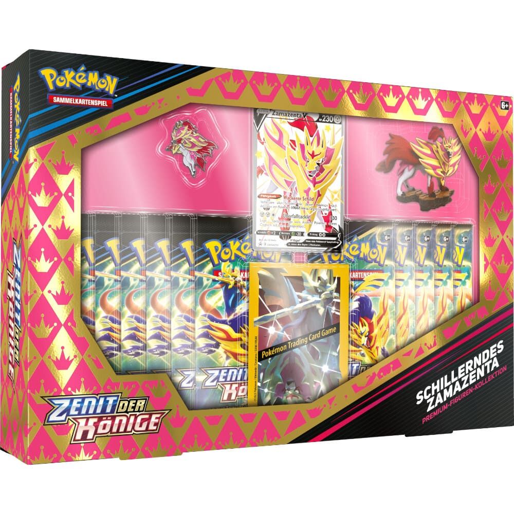Pokémon Schwert & Schild Zenit der Könige: Schillerndes Zamazenta Premium-Figuren-Kollektion Box - DE