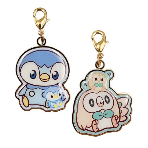 Metal Charm Set Piplup & Rowlet