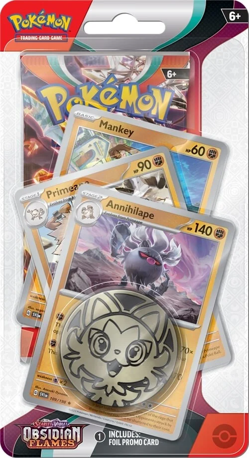 Pokémon TCG: Scarlet & Violet - Obsidian Flames Annihilape Premium Checklane Blister - EN Pokémon TCG: Scarlet & Violet - Obsidian Flames Annihilape Premium Checklane Blister - EN