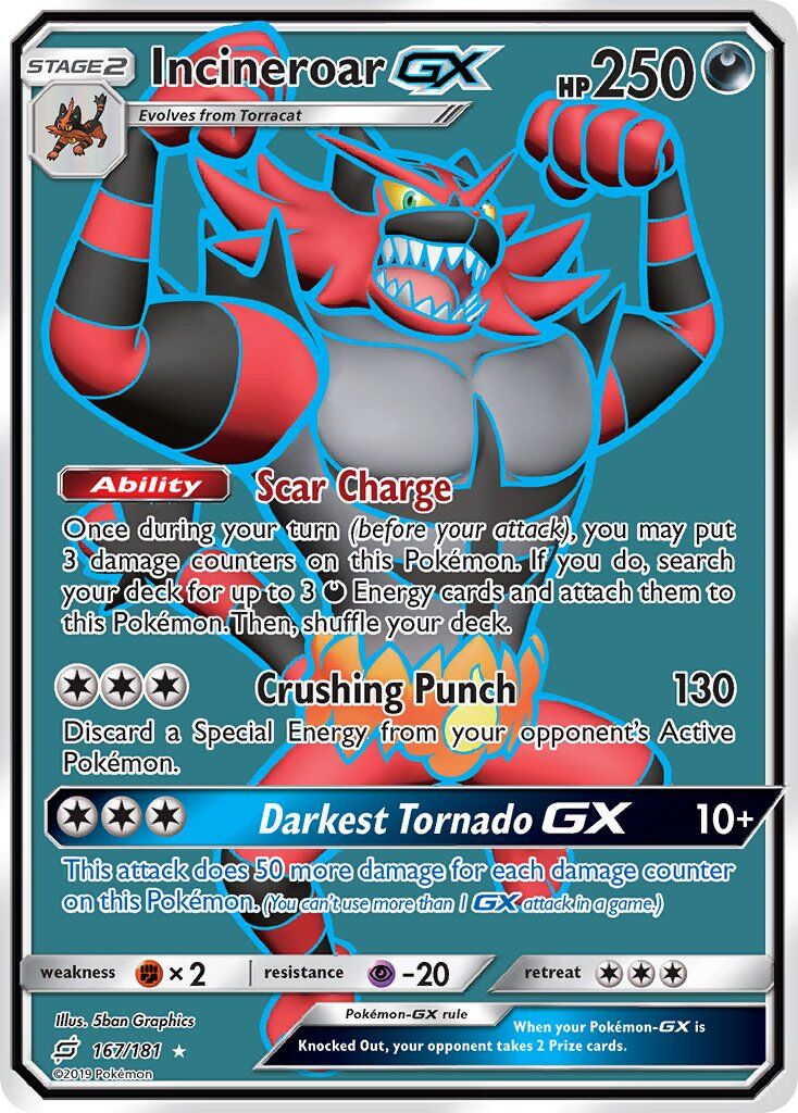 Incineroar-GX - 167/181 - EN