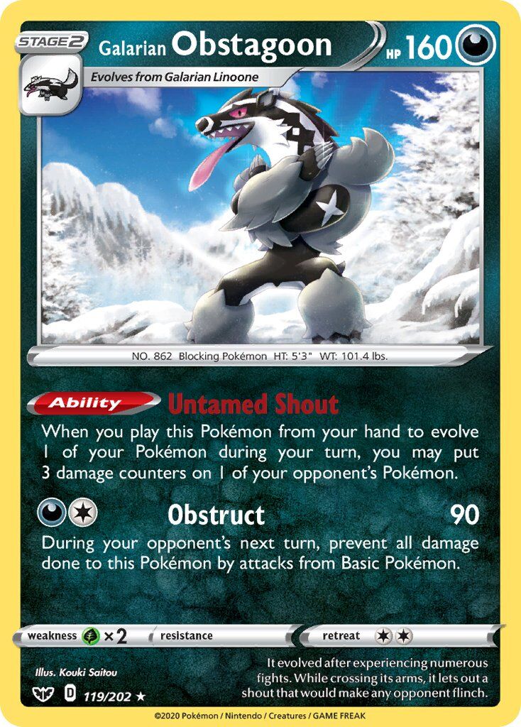Galarian Obstagoon - 119/202 - EN