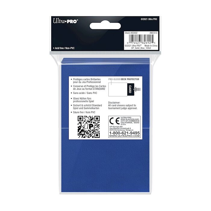 Blue Deck Protector Standard (100) NEW SIZE