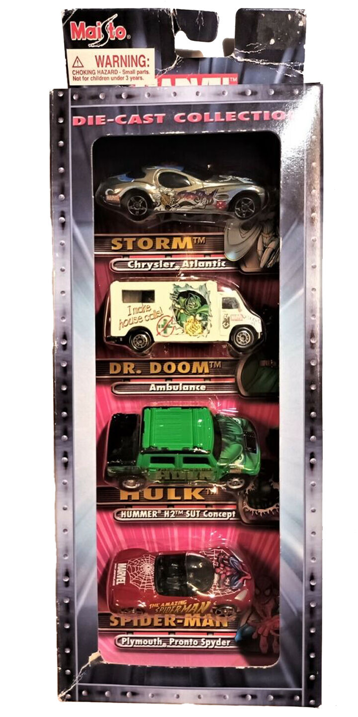 Marvel Die Cast Collection 2003 Series 1: Storm, Dr. Doom, Hulk, Spider-Man Marvel Die Cast Collection 2003 Series 1: Storm, Dr. Doom, Hulk, Spider-Man