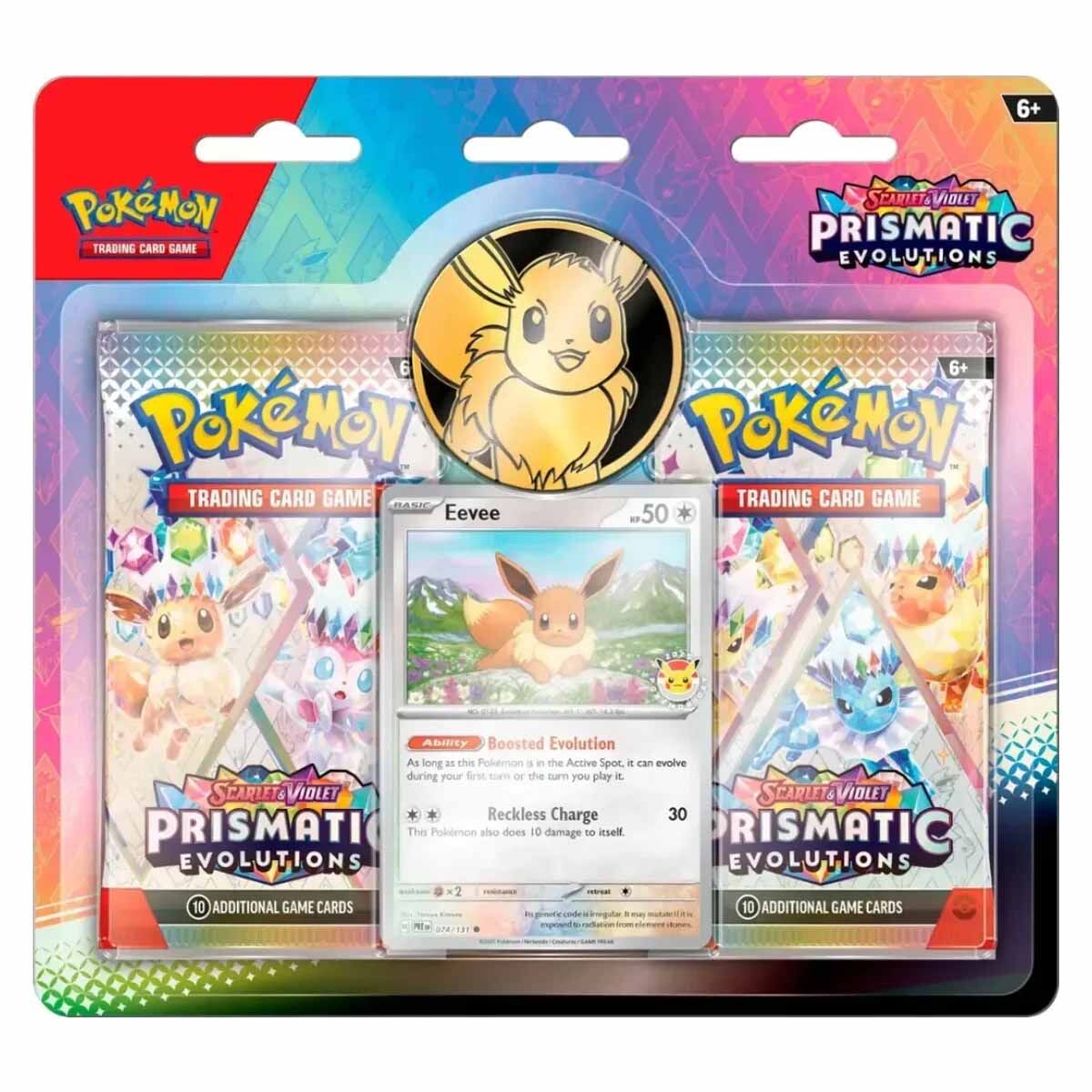 Pokémon TCG: Scarlet & Violet Prismatic Evolutions 2-Pack Blister Eevee Pokemon Day Stamp - EN (US-Import) Pokémon TCG: Scarlet & Violet Prismatic Evolutions 2-Pack Blister Eevee Pokemon Day Stamp - EN (US-Import)