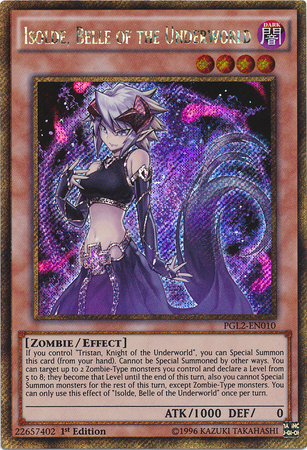 Isolde, Schönheit der Unterwelt - PGL2-010 - Gold Secret Rare - 1. Auflage Isolde, Schönheit der Unterwelt - PGL2-010 - Gold Secret Rare - 1. Auflage