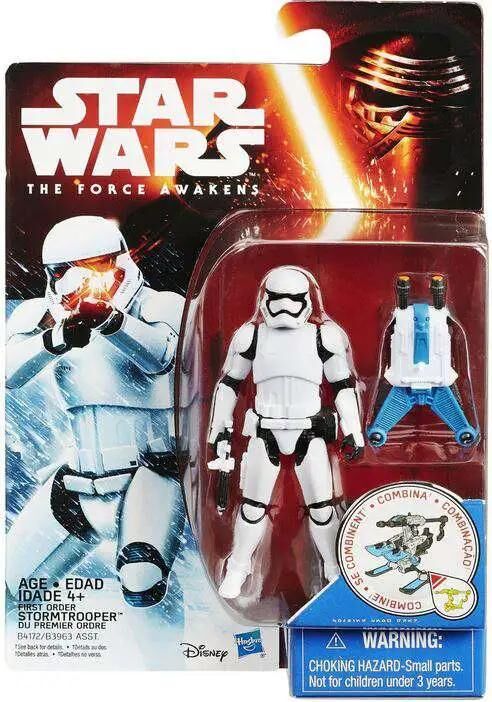Star Wars The Force Awakens Snow & Desert First Order Stormtrooper Action Figure [Snow Mission, Mounted Blaster]