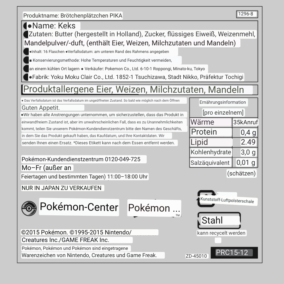 Pokemon Center Original Roll Cookie Pikachu