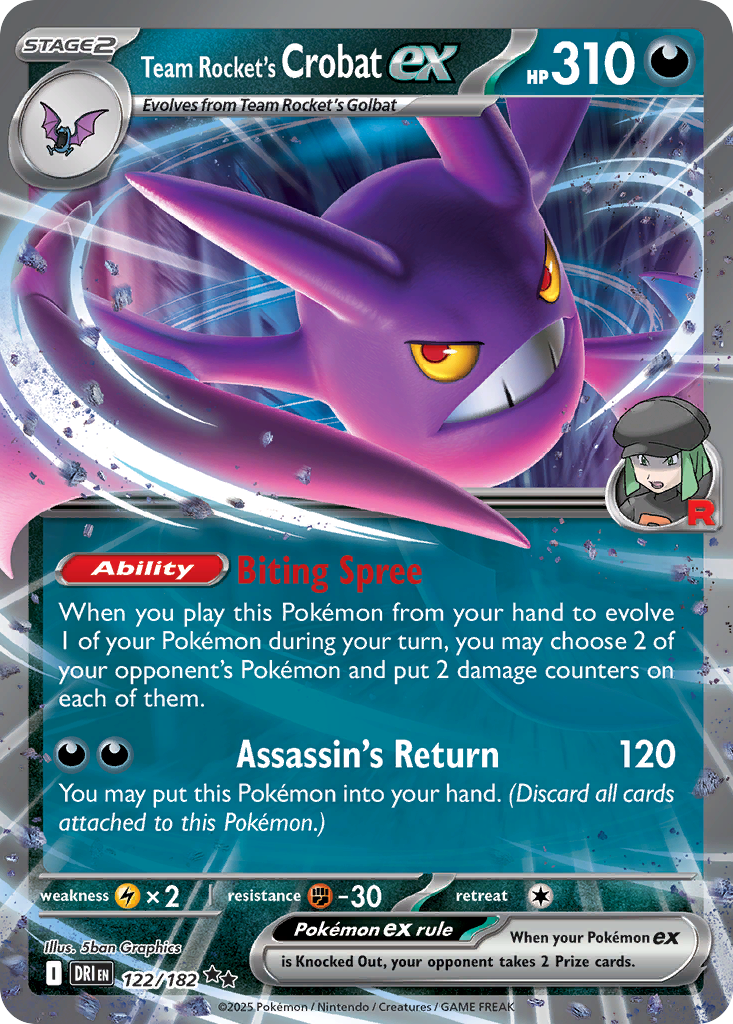 Team Rocket’s Crobat ex - 122/182 - EN Team Rocket’s Crobat ex - 122/182 - EN