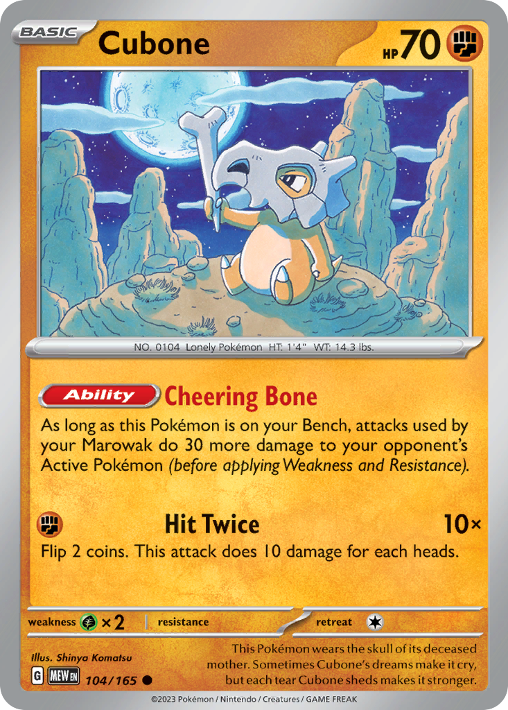 Cubone - 104/207 - EN Cubone - 104/207 - EN