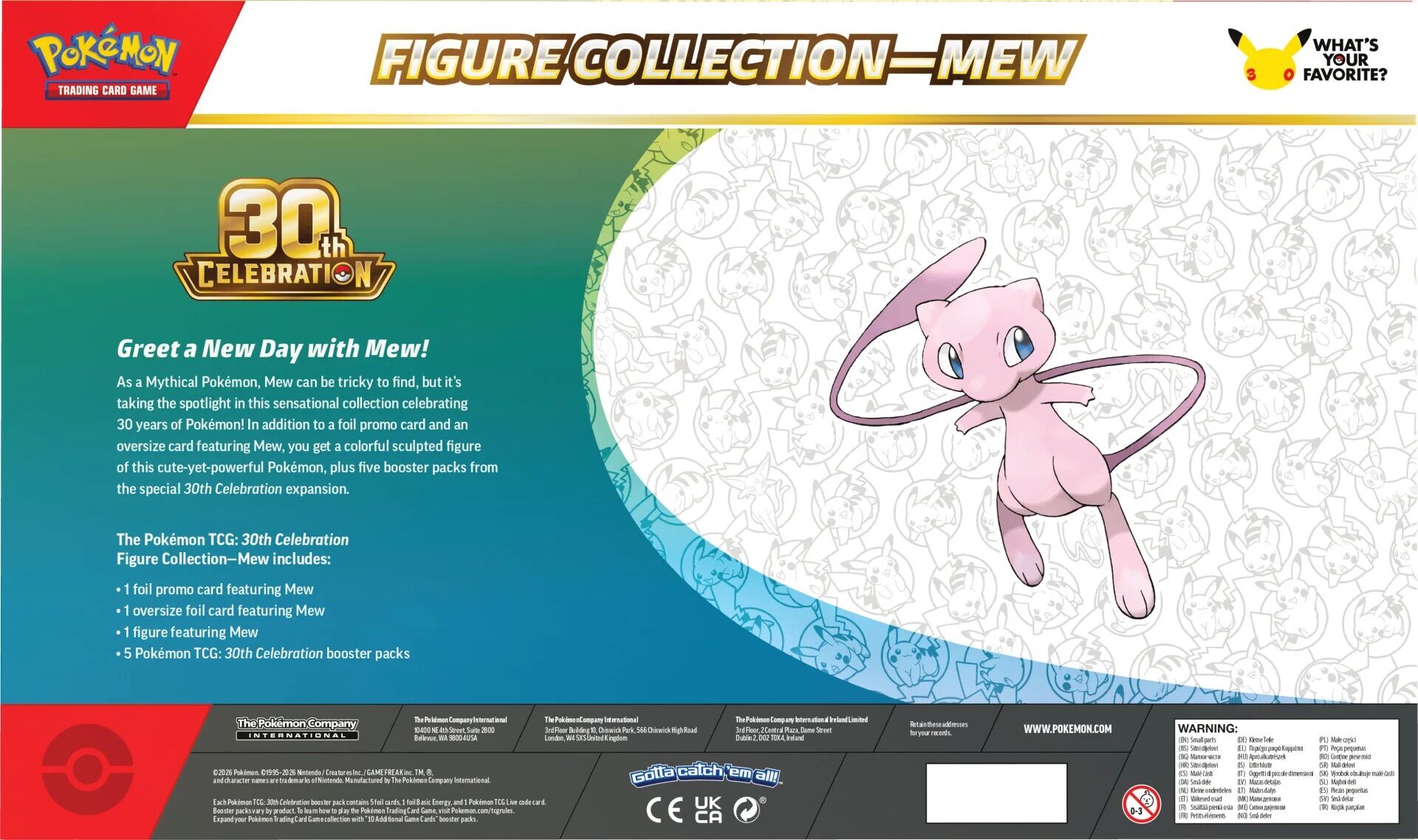 Pokémon TCG: 30th Celebration Mew Figure Collection - EN