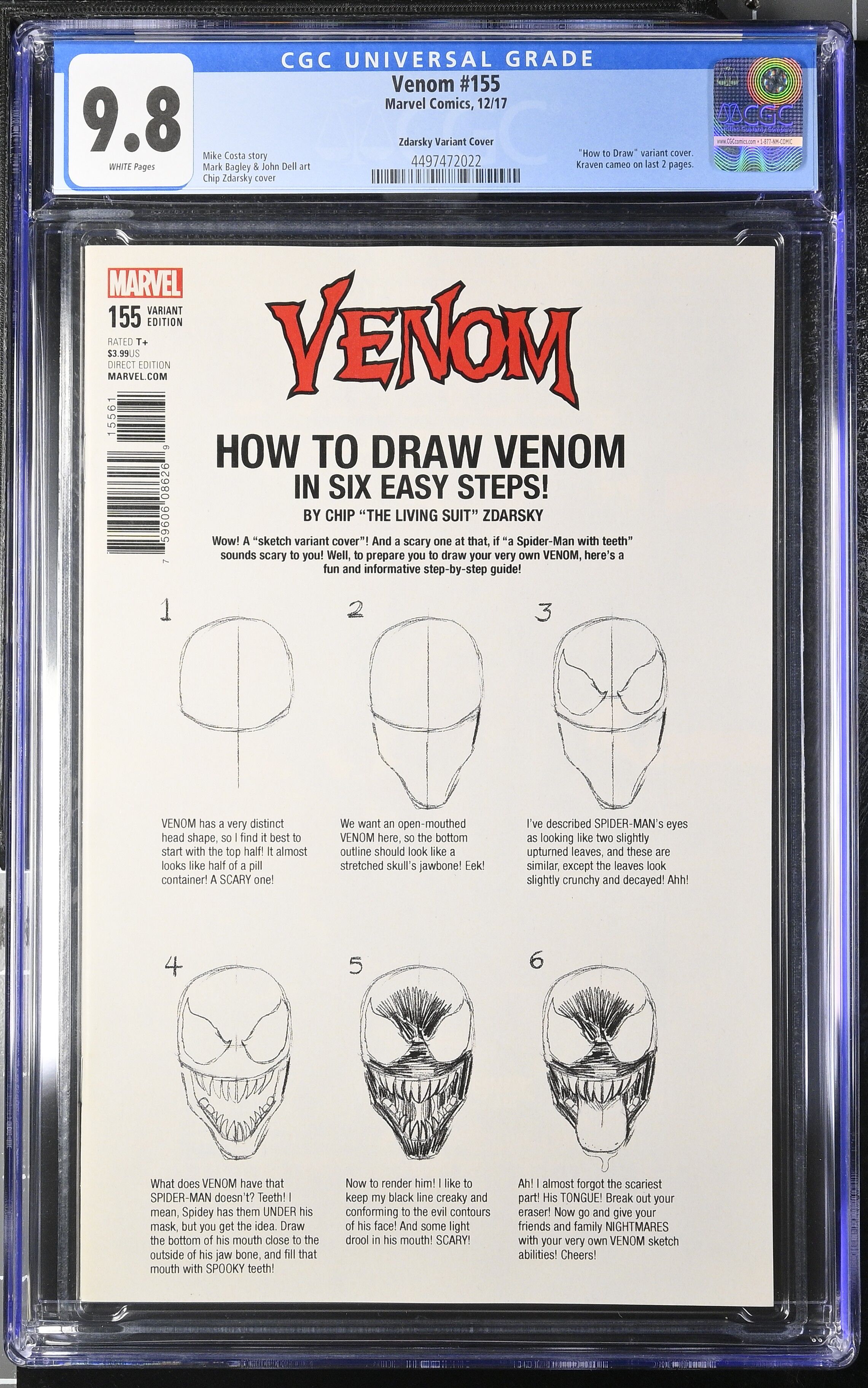 Venom #155 CGC 9.8 How to Draw Variant Top Pop! Venom #155 CGC 9.8 How to Draw Variant Top Pop!