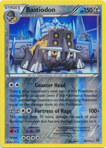 bastiodon-70-114-reverse-foil Bastiodon 070/114 - Pokémon TCG